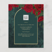 HAUSHALTSPOLITIKGrüne Rote Rosen Winter HochzeitsE Flyer (Hinten)