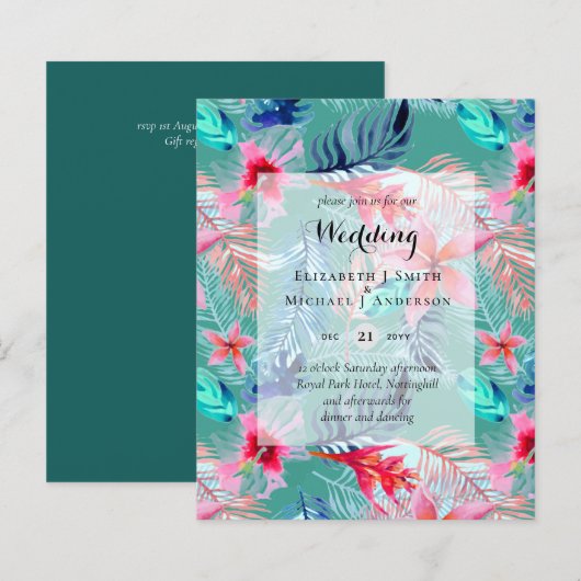 HAUSHALTSPOLITISCHE Blätter Hochzeit in Urlaubsort (Vorne/Hinten)