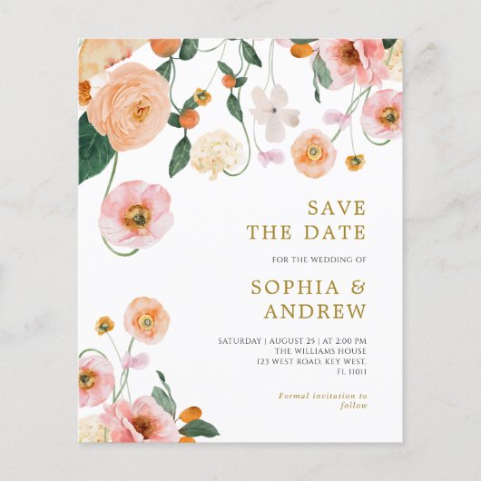 HAUSHALTSPOLITISCHE Blume, die das Datum speichern (Vorderseite)