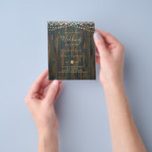 HAUSHALTSPOLITISCHE LICHTE LACE WEDEDING REZEPTION FLYER (Gruppe)