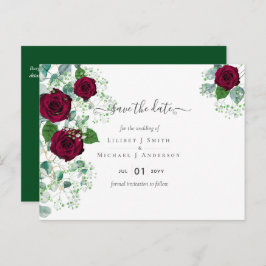 HAUSHALTSPOLITISCHE Rote Rosen Gypsophila WEDING Postkarte