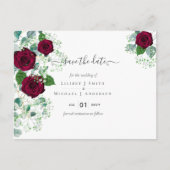 HAUSHALTSPOLITISCHE Rote Rosen Gypsophila WEDING Postkarte (Vorderseite)