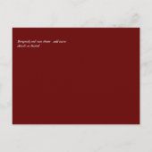 HAUSHALTSPOLITISCHE Rote Rosen Gypsophila WEDING Postkarte (Rückseite)