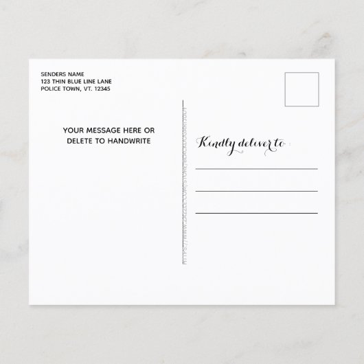 Haushaltspolizei Weihnachten Thin Blue Line (Rückseite)