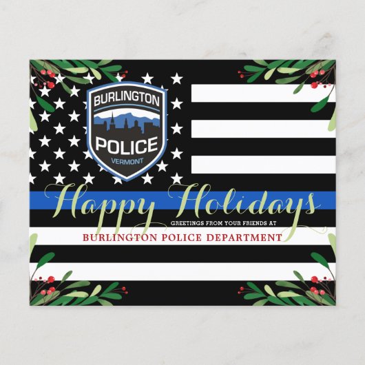 Haushaltspolizei Weihnachten Thin Blue Line (Vorderseite)