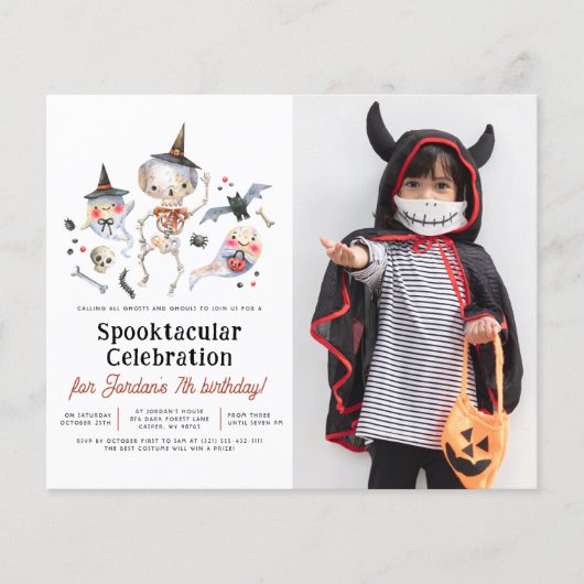 Haushaltspooktacular Halloween Foto Geburtstagspar (Vorderseite)