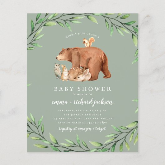 Haushaltsposten Grünwaldtiere Kinderdusche (Vorderseite)