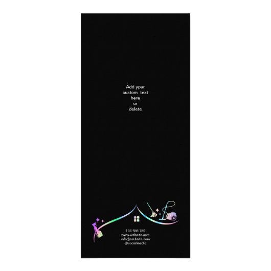 Haushaltspreisliste für ReinigungsHouse Werbekarte (Hinten)