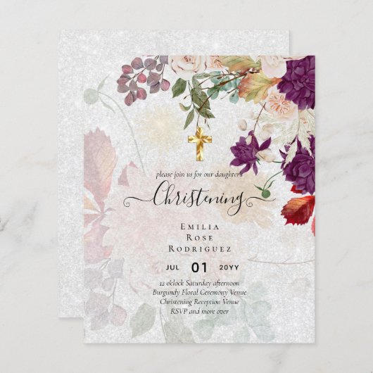 HAUSHALTSPRÜFUNG Einladung Taufe Bautizo Bautismo (Vorne/Hinten)