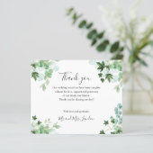 HAUSHALTSPRÜFUNG Ivy Blätter Vielen Dank (Stehend Vorderseite)