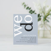 HAUSHALTSQR-Code Dusty Blue Text Wedite (Stehend Vorderseite)