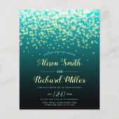 HAUSHALTSQR-Code Lights aquamarine blaue Hochzeits (Vorderseite)