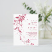 HAUSHALTSQR Code Viva magenta Hochzeitseinladung (Stehend Vorderseite)