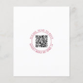 HAUSHALTSQR Code Viva magenta Hochzeitseinladung (Rückseite)