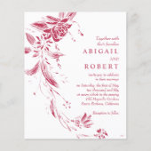 HAUSHALTSQR Code Viva magenta Hochzeitseinladung (Vorderseite)