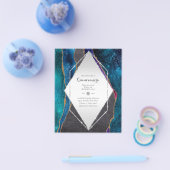 HAUSHALTSQUINCEANERA - AGATE Glitzern Glamour Chic Flyer (Einzeln)