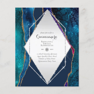 HAUSHALTSQUINCEANERA - AGATE Glitzern Glamour Chic Flyer