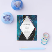 HAUSHALTSQUINCEANERA - AGATE Glitzern Glamour Chic Flyer (Einzeln)