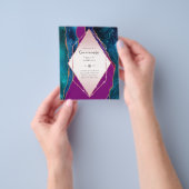 HAUSHALTSQUINCEANERA - AGATE Glitzern Glamour Chic Flyer (Gruppe)