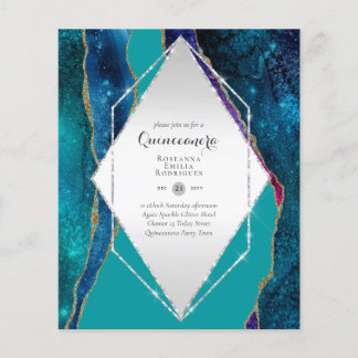 HAUSHALTSQUINCEANERA - AGATE Glitzern Glamour Chic Flyer