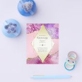 HAUSHALTSQUINCEANERA - AGATE Glitzern Glamour Chic Flyer (Einzeln)