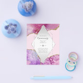 HAUSHALTSQUINCEANERA - AGATE Glitzern Glamour Chic Flyer (Einzeln)