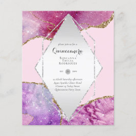HAUSHALTSQUINCEANERA - AGATE Glitzern Glamour Chic Flyer
