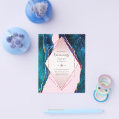 HAUSHALTSQUINCEANERA - AGATE Glitzern Glamour Chic Flyer (Einzeln)