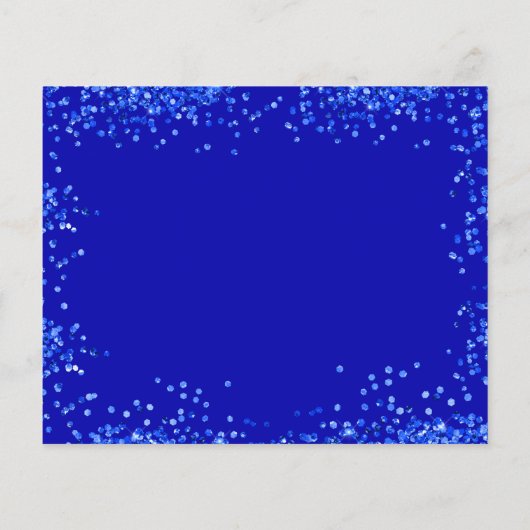 Haushaltsquinceanera königsblau Save the Date (Rückseite)