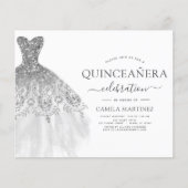 Haushaltsquinceanera Weißer Glitzer Flyer (Vorne)