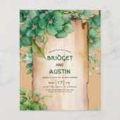 HAUSHALTSRAHMEN QR-Code Irische Hochzeitseinladung (Vorderseite)