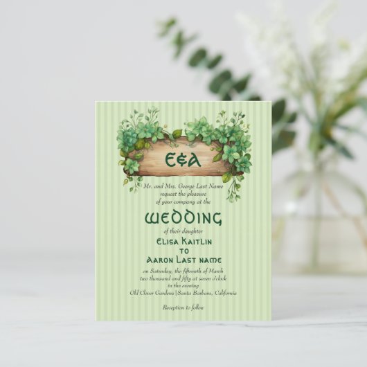 HAUSHALTSRAHMEN St. Patrick's Day - Einladung (Stehend Vorderseite)