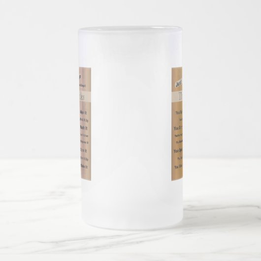 Haushaltsregeln Mattierte Tasse (Mittel)