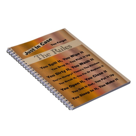 Haushaltsregeln Notizblock (Rechte Seite)