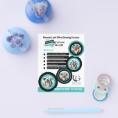 ⭐️ HAUSHALTSreinigungsdienste DIY-Vorlage Aquamari Flyer (Einzeln)