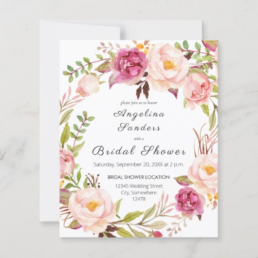 Haushaltsrosa Blütenrot Blühendes Brautparty (Vorderseite)