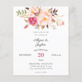 Haushaltsrosa Blütenrot Blütenblütenblütenblütenbl Flyer (Vorne)