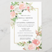 Haushaltsrosa Brautdusche Weiß Blütendusche Einlad (Vorderseite)