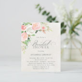 Haushaltsrosa Brautdusche Weiß Blütendusche Einlad (Stehend Vorderseite)