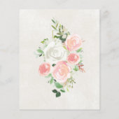 Haushaltsrosa Brautdusche Weiß Blütendusche Einlad (Rückseite)