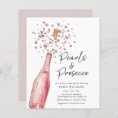Haushaltsrosa Perlen und Prosecco-Brautparty (Vorne/Hinten)