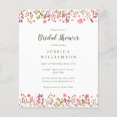 Haushaltsrosa Wildblumen Brautparty (Vorderseite)