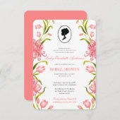 Haushaltsrosa Wildblumen Bridgerton Brautparty Einladung (Vorne/Hinten)