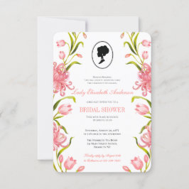 Haushaltsrosa Wildblumen Bridgerton Brautparty Einladung