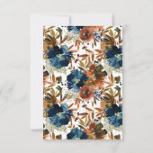 Haushaltsrückgang bei Liebe Blue Pumpkin Brautpart Mitteilungskarte (Rückseite)