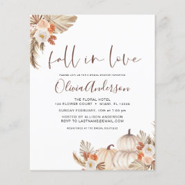 Haushaltsrückgang bei Liebe Brautparty Pampas Gras Flyer