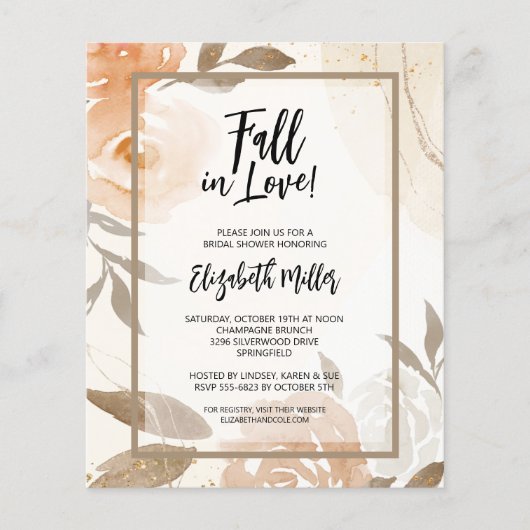 Haushaltsrückgang beim Brautparty der Liebe Flyer (Vorne)