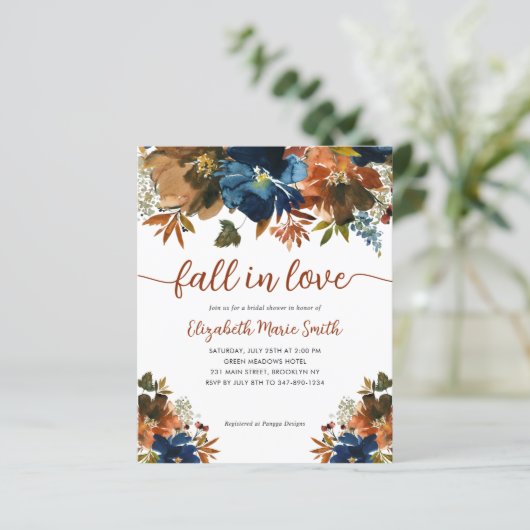 Haushaltsrückgang in der Liebe Blumenmarineblau-Br (Stehend Vorderseite)