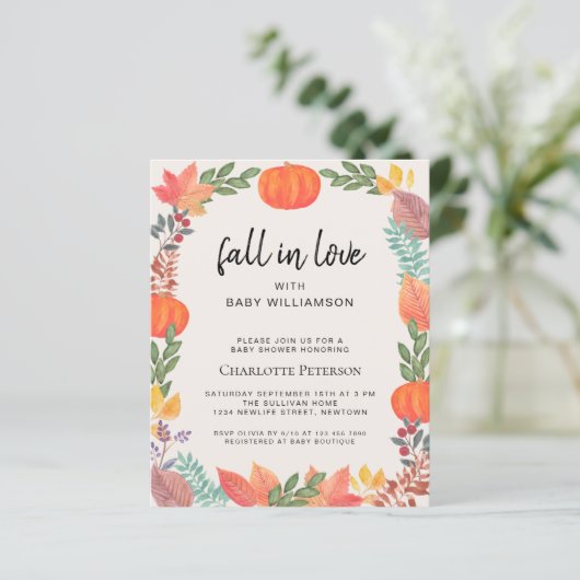 Haushaltsrückgang in Liebe Pumpkin Baby Dusche Ein (Stehend Vorderseite)