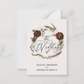 Haushaltsruste Blumenkranz fallen Save the Date Ka Mitteilungskarte (Vorderseite)